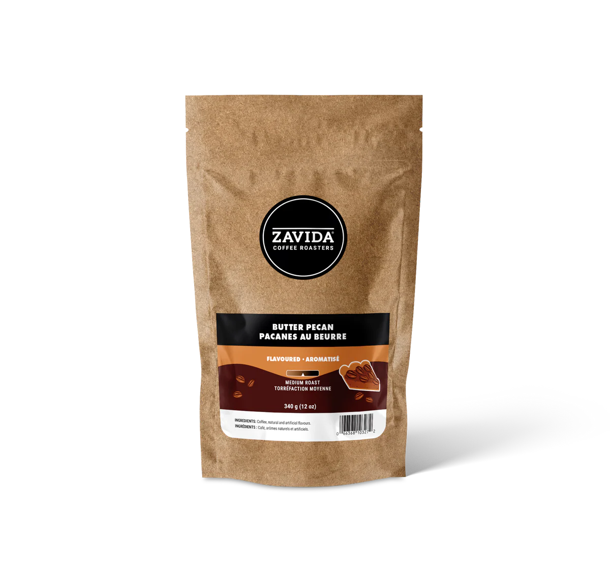 Zavida Butter Pecan Whole Bean Coffee 12 oz | Coffee Canada