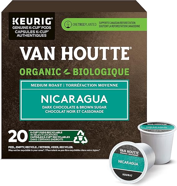 Van Houtte Nicaragua Fair Trade Organic K-Cups 20 Count | K-Cups Canada